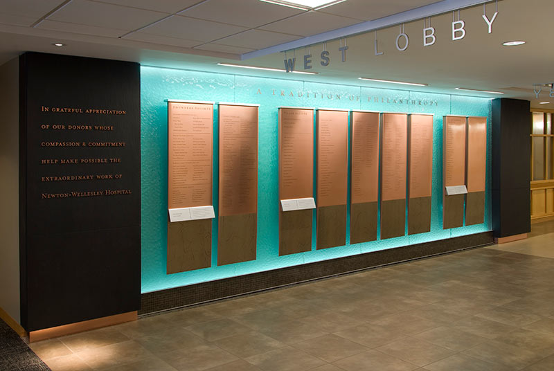 Newton-Wellesley Hospital Donor Wall