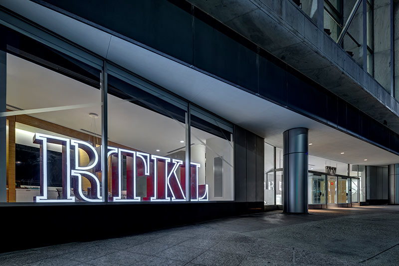 RTKL Dallas Illuminated Office Signage