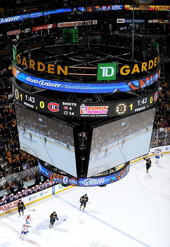 TD Garden Jumbotron Crown Branding